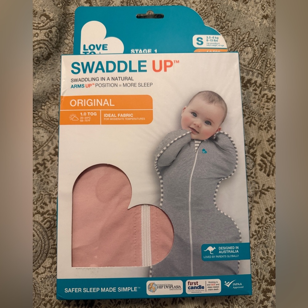 Love to Dream Swaddle Up Pink with White Accents